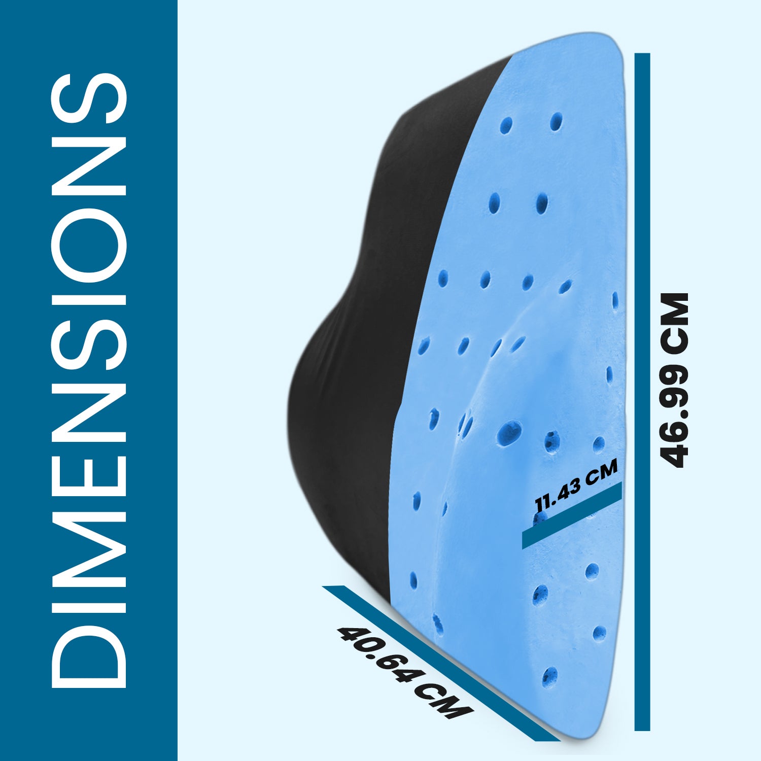 Lumbar Support Pillow With Ventilated Cooling Gel-Back Cushion