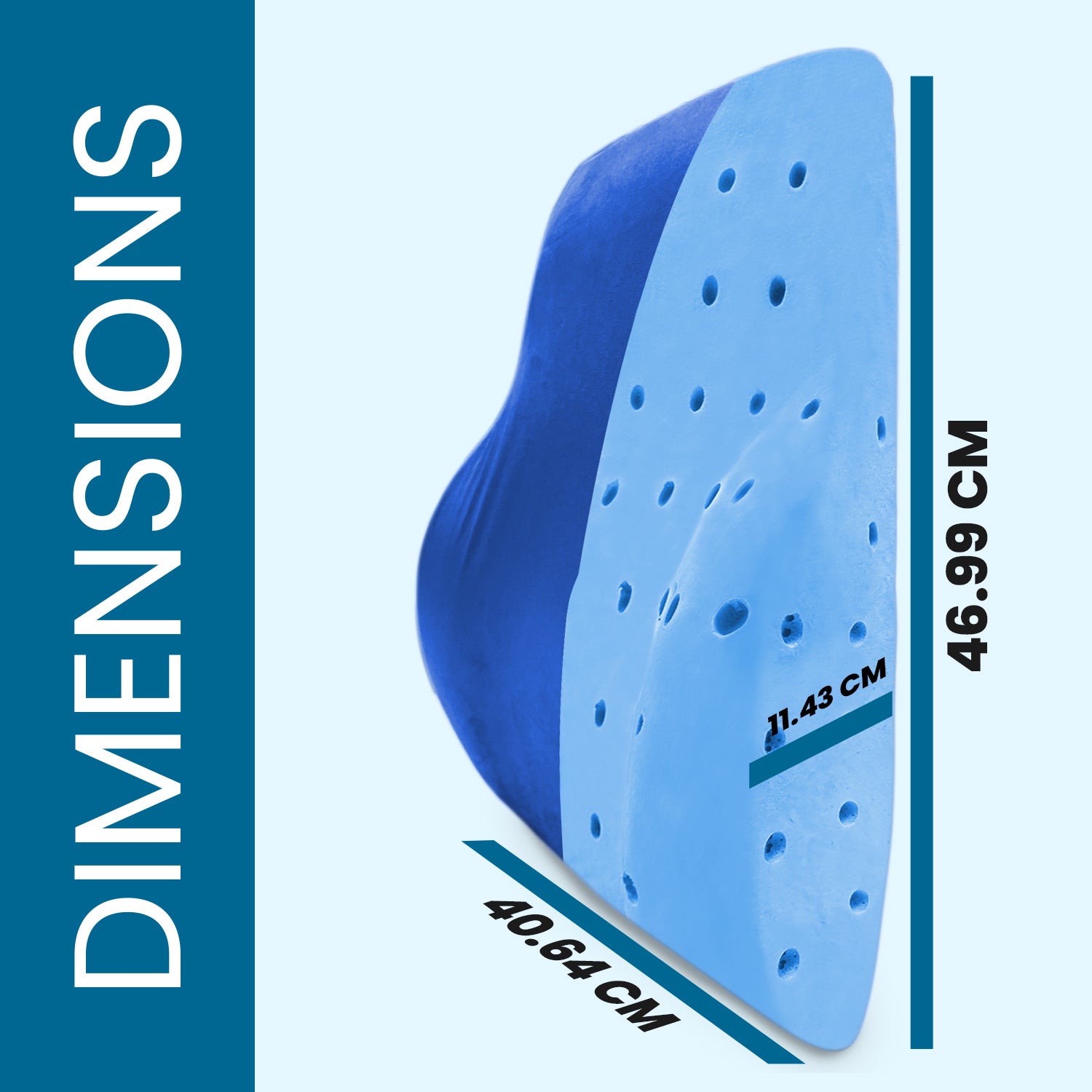 Lumbar Support Pillow With Ventilated Cooling Gel-Back Cushion