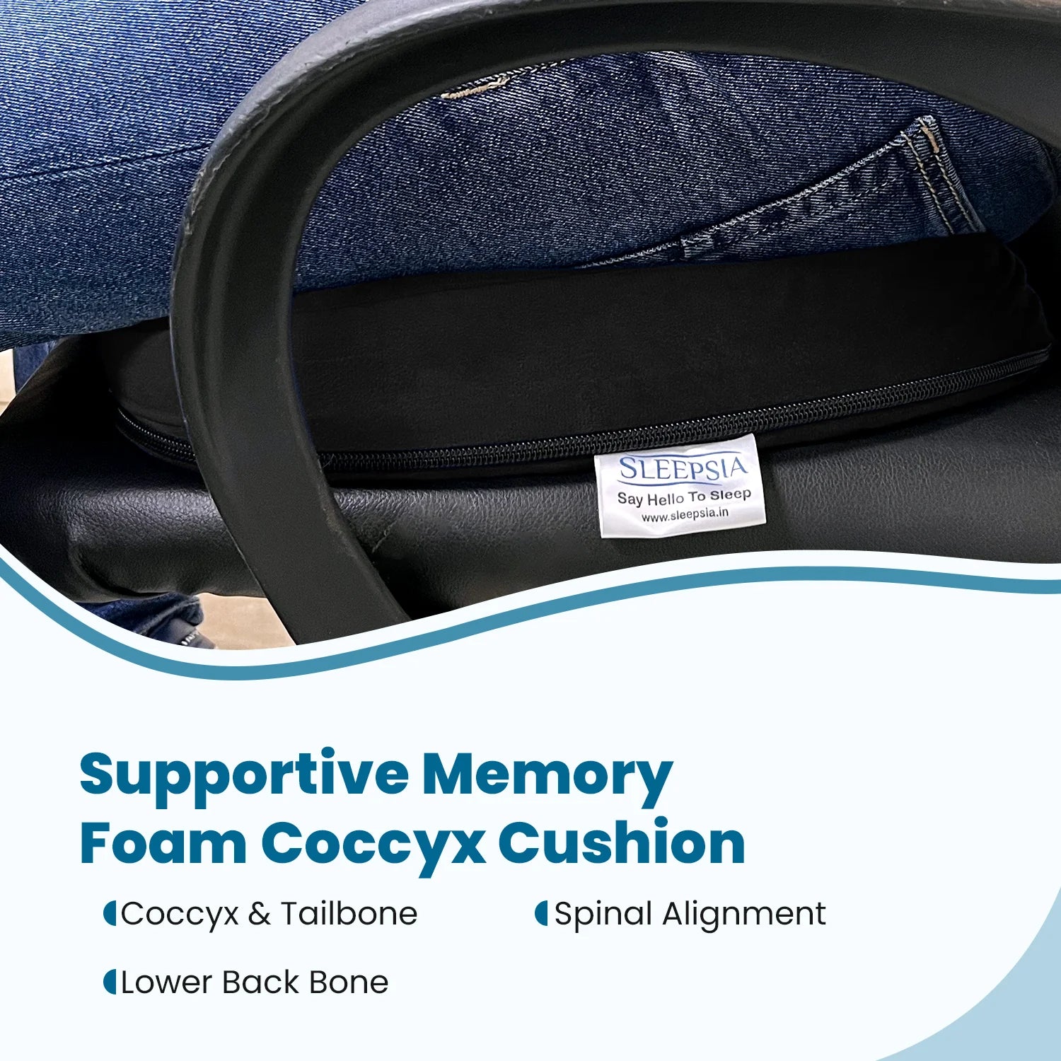 Coccyx Pillow with Ventilated Cooling Gel