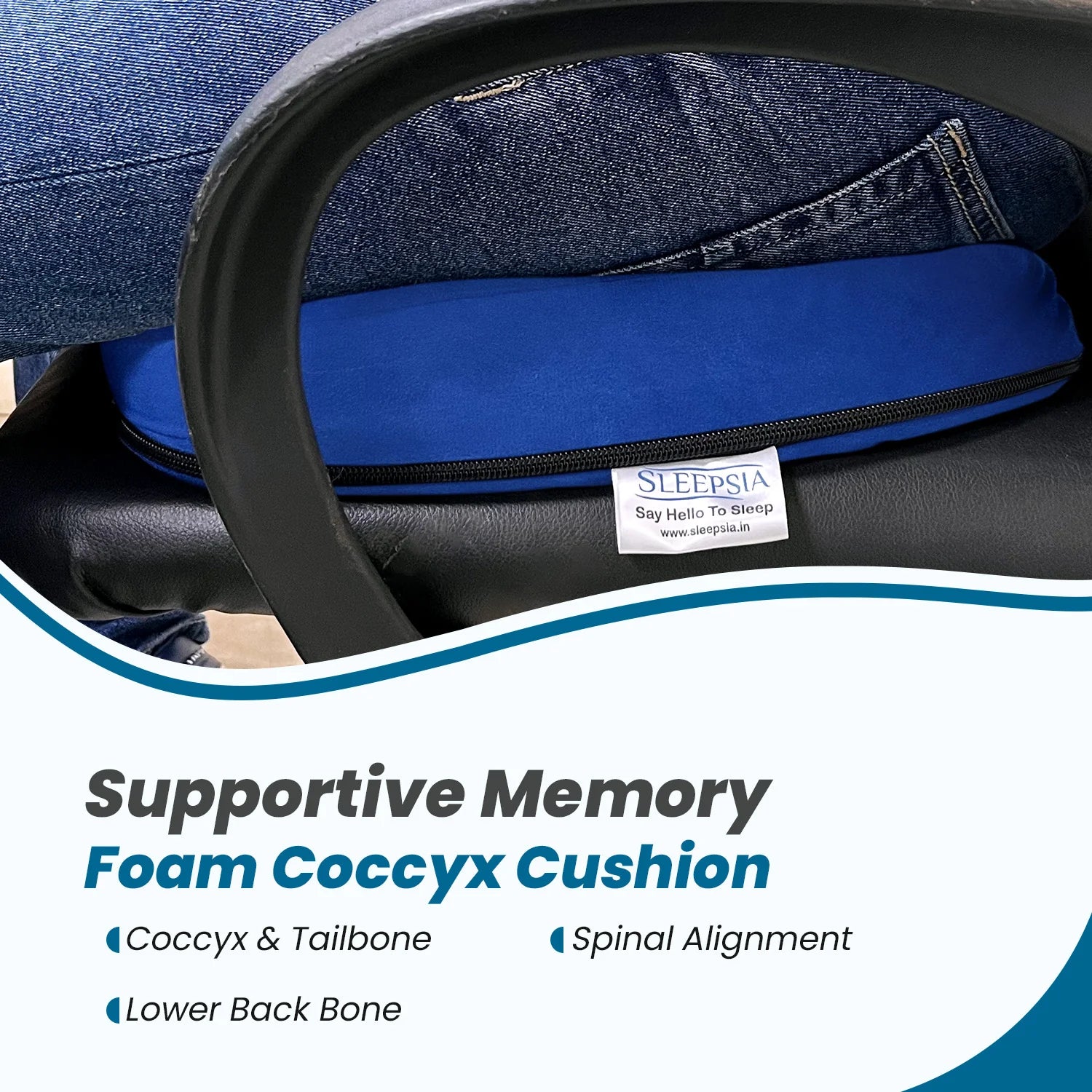 Coccyx Pillow with Ventilated Cooling Gel