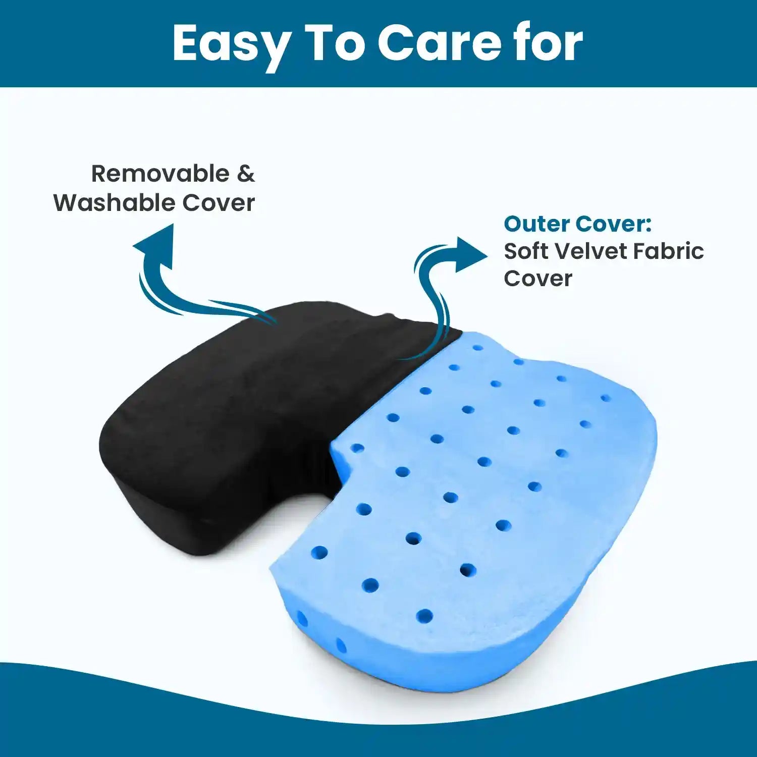 Coccyx Pillow with Ventilated Cooling Gel