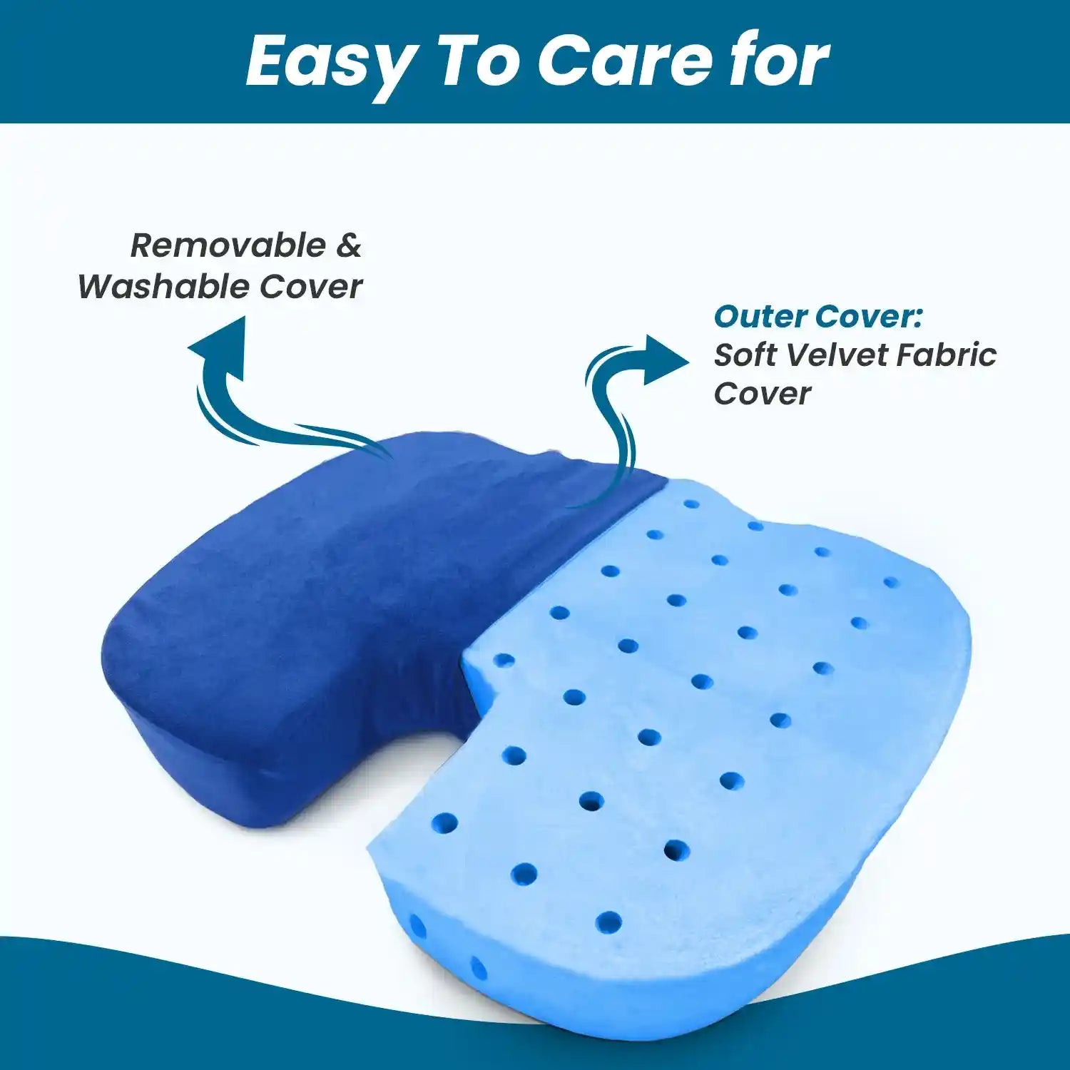 Coccyx Pillow with Ventilated Cooling Gel
