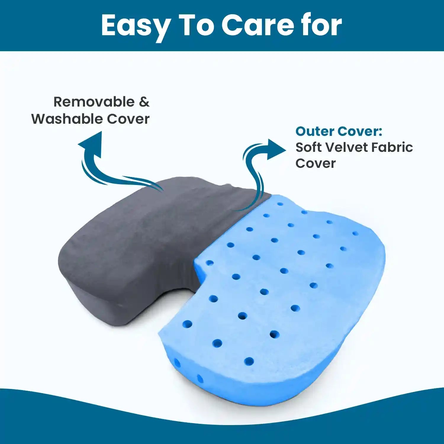 Coccyx Pillow with Ventilated Cooling Gel