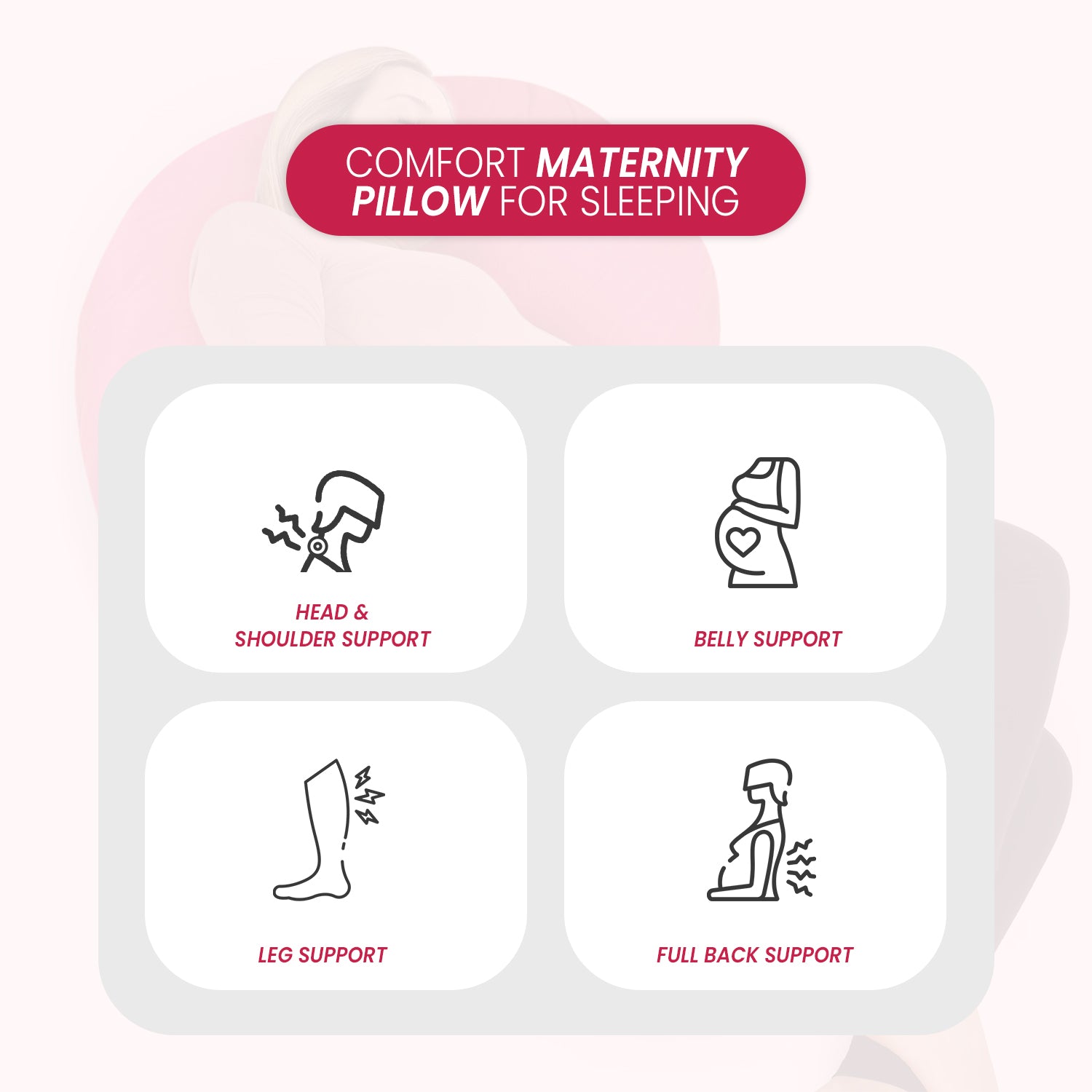 C Shaped Super-Soft Pregnancy Pillow