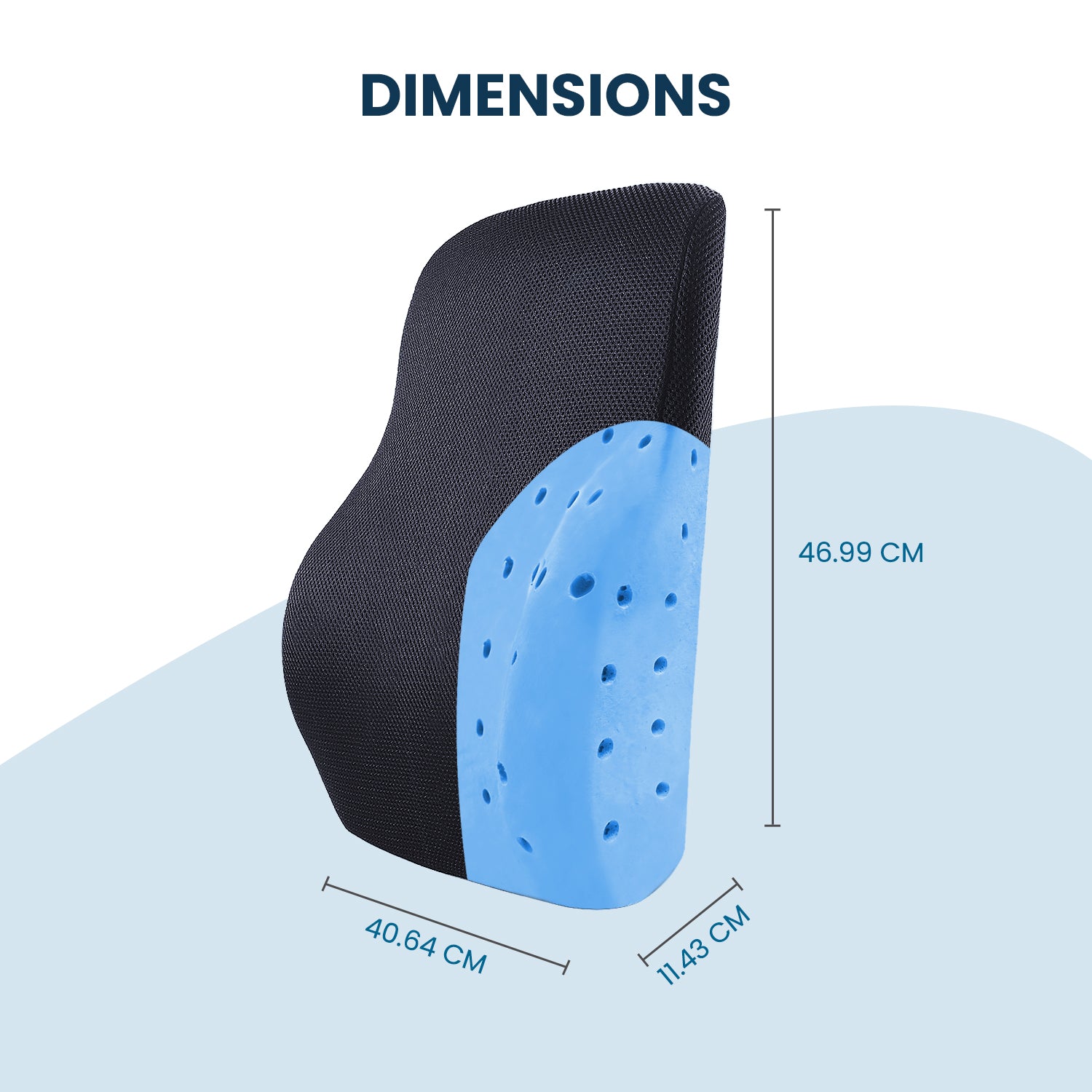 Lumbar Support Pillow With Ventilated Cooling Gel-Back Cushion