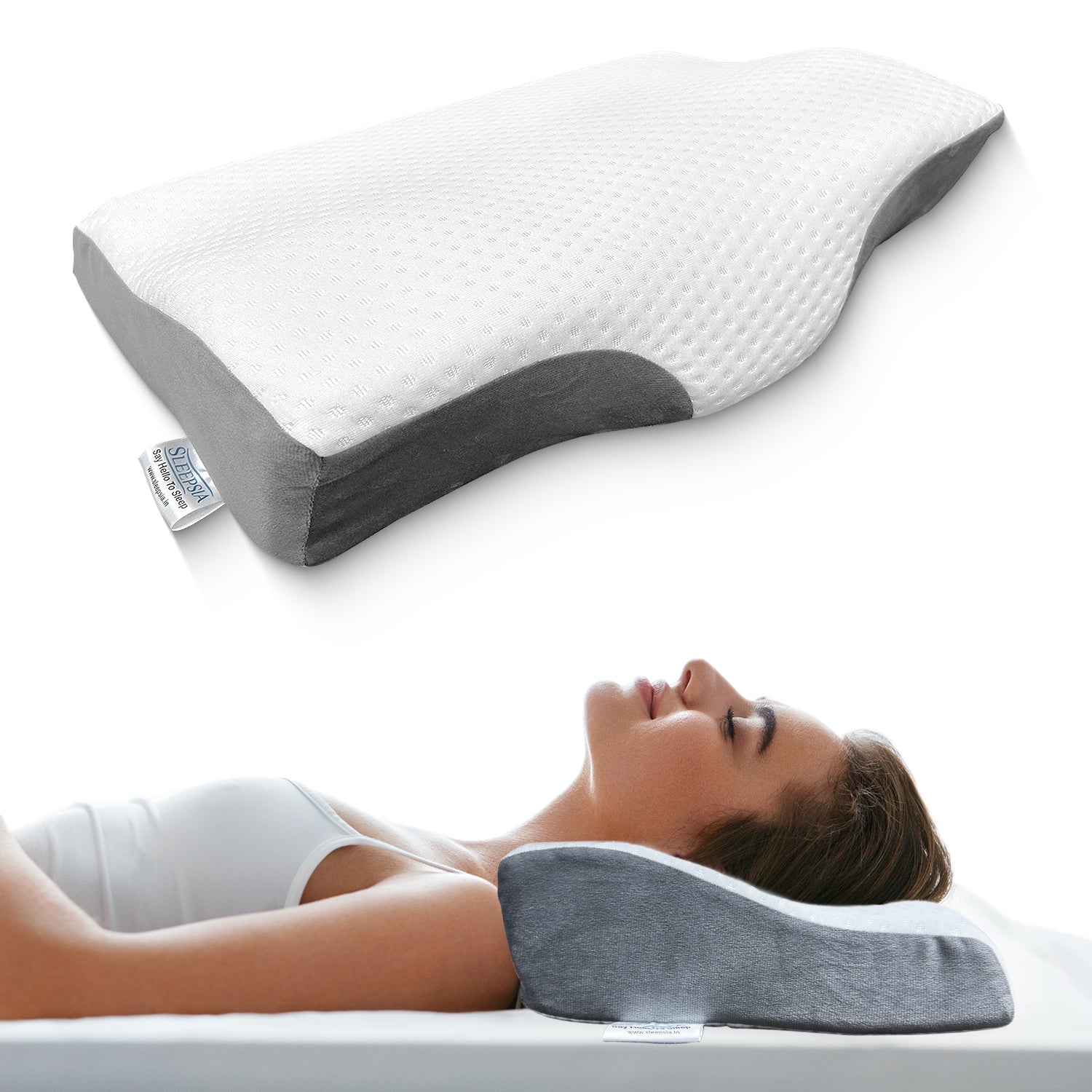 Orthopedic Memory Foam Cervical Butterfly Pillow