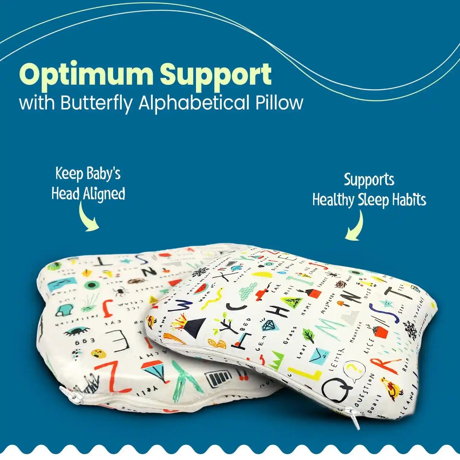 Kids Orthopedic Pillow for Head Support, Spine Alignment & Healthy Sleep Posture