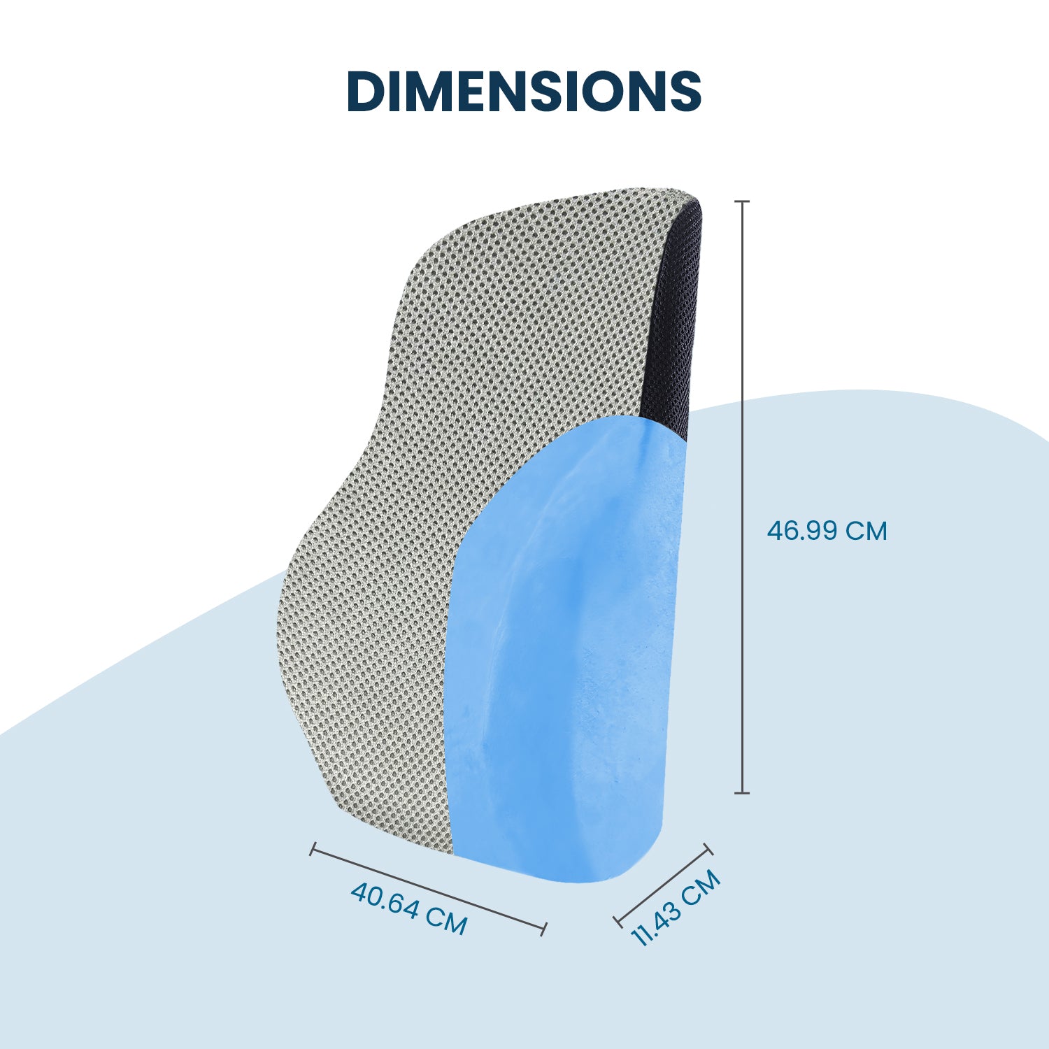 Cooling Gel Lumbar Support Pillow for Sweat-Free Back Support, Posture & Comfort