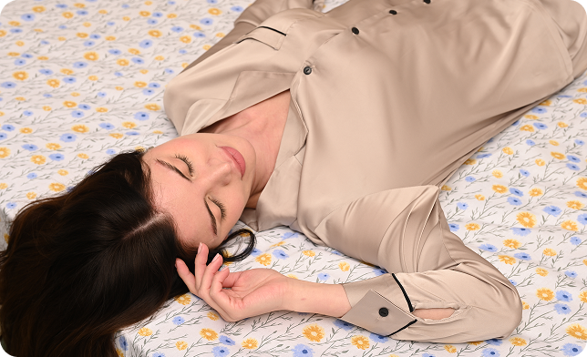 sand beige satin night suit women