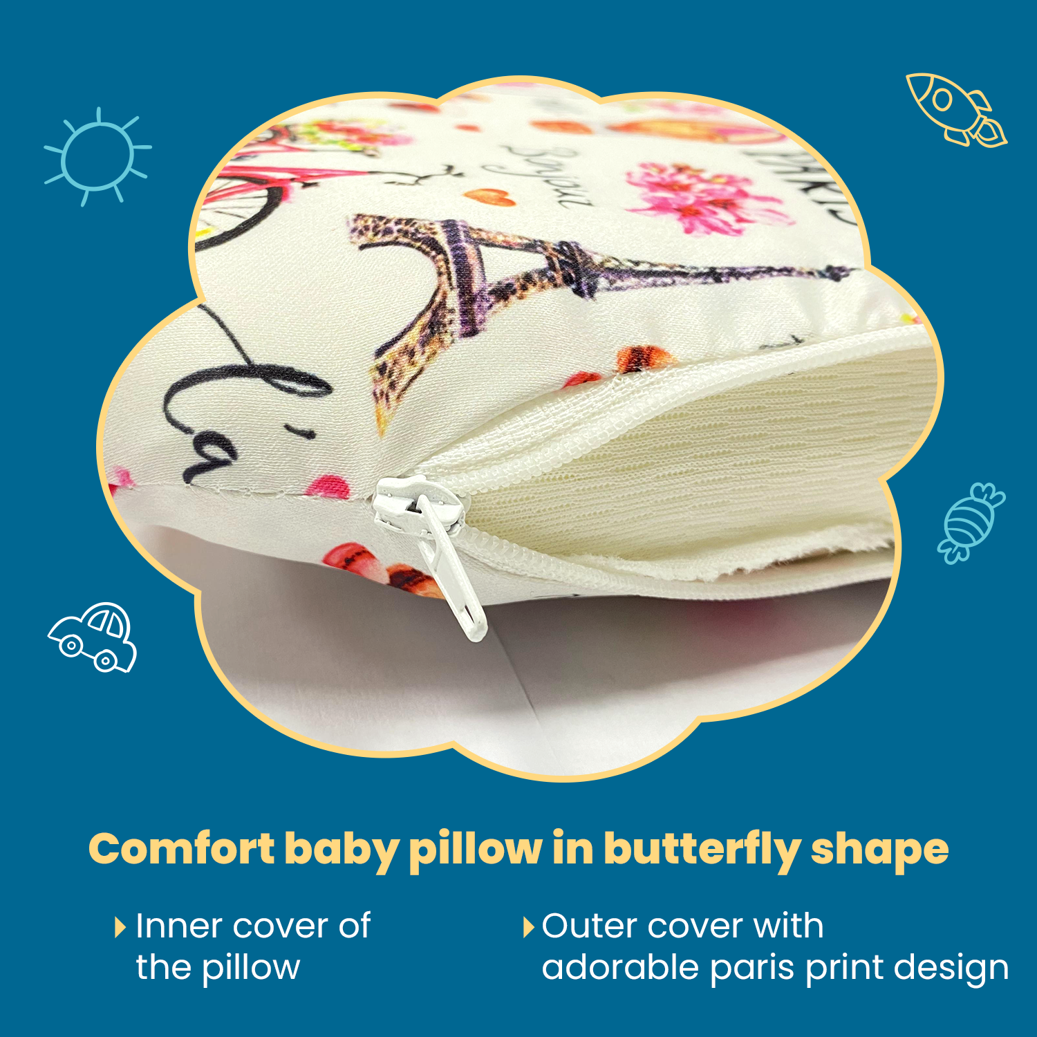 Kid's Butterfly Shape Memory Foam Pillow
