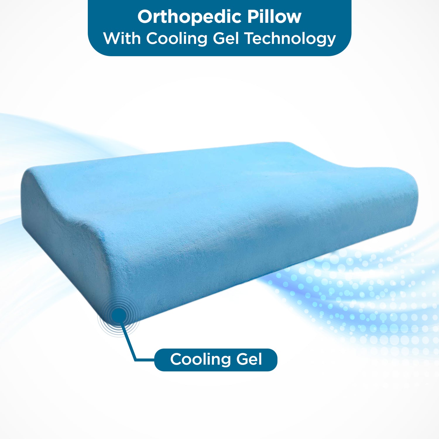 Orthopedic Gel Infused Memory Foam Cervical Contour Pillow