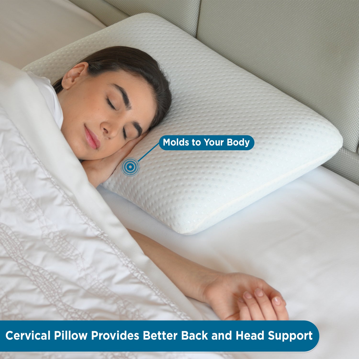 Orthopedic Gel Infused Memory Foam Cervical Pillow