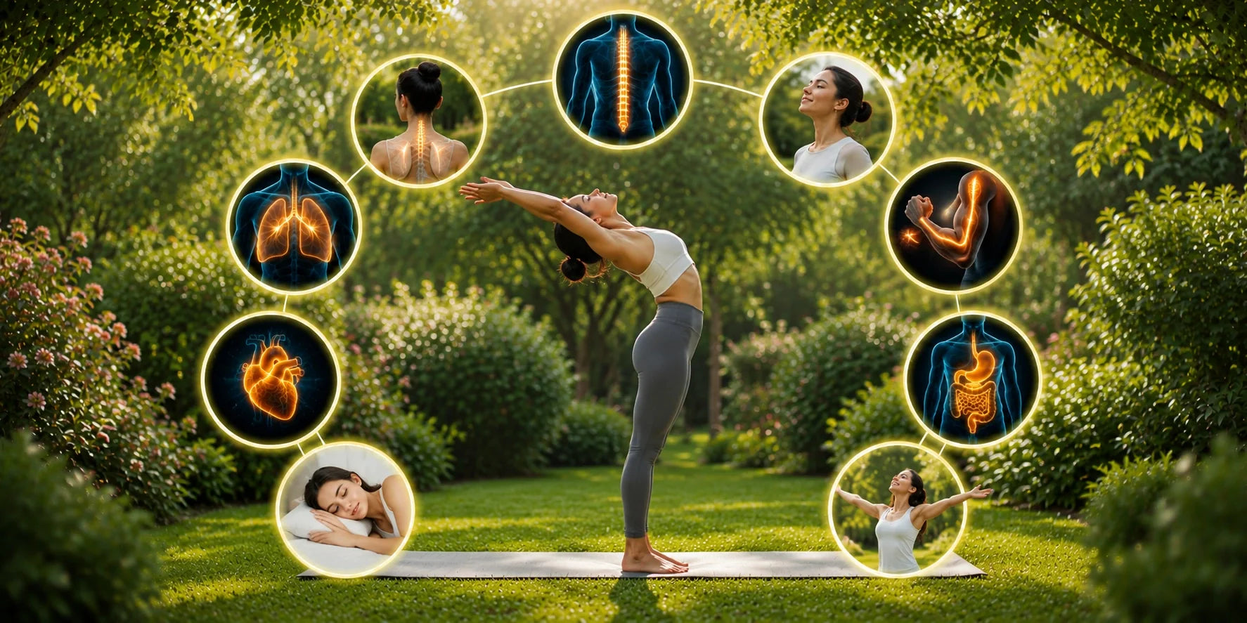 Ardha Chakrasana standing backward bend pose