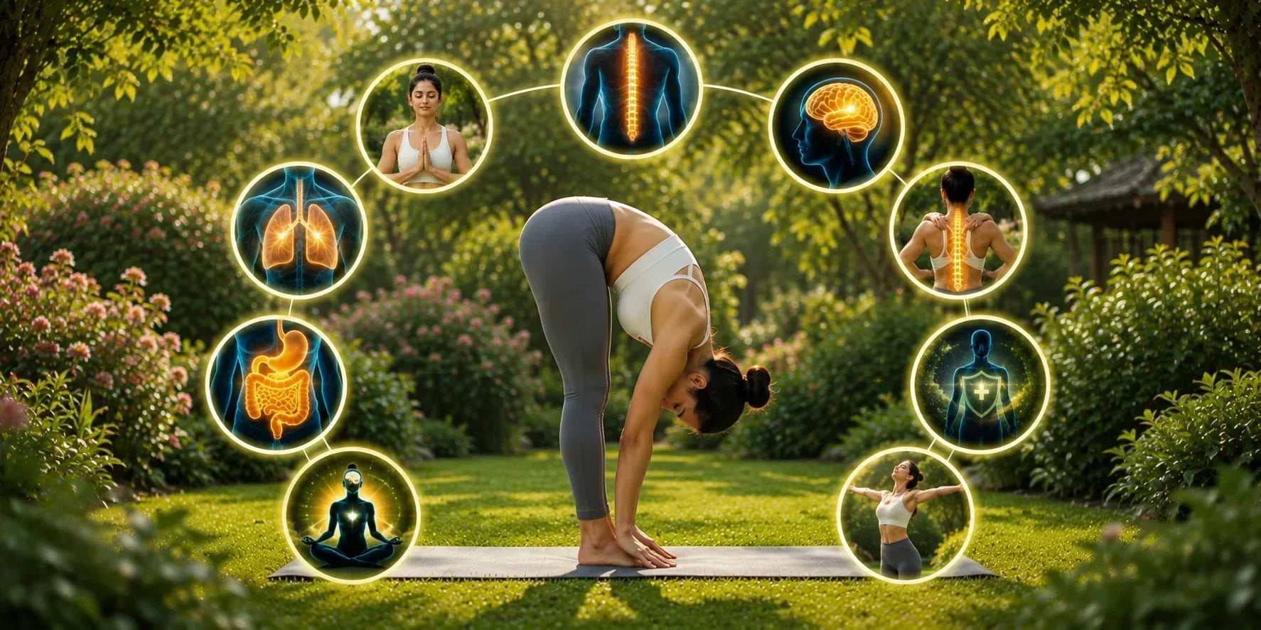 Hastapadasana standing forward bend pose