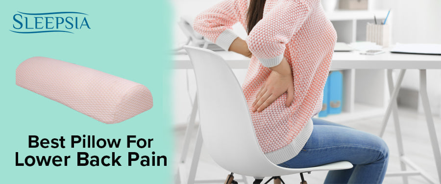 Lumbar Support Pillow with Cooling Gel for Lower Back/ Hip Pain Relief, Scoliosis, Sleeping, Tailbone, Orthopedic Spinal Support Cushion by