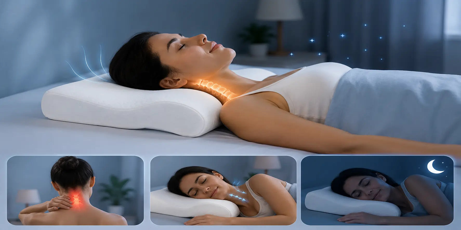 Cervical Pillow for Neck Pain Improves Sleep
