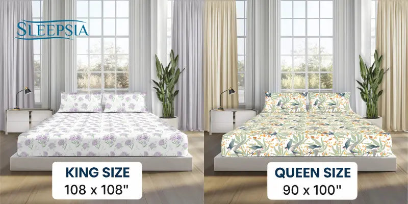 Difference between King Size and Queen Size Bed Sheet