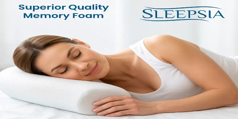 Sleep on Memory Foam Pillow