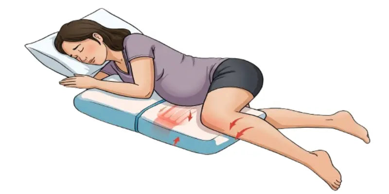 Pregnant Woman Sleep with Pillow Between Her Legs