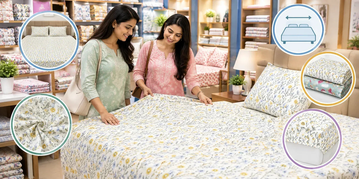 Queen Size Bedsheet Buying Guide: Size, Fabric & Fit Explained