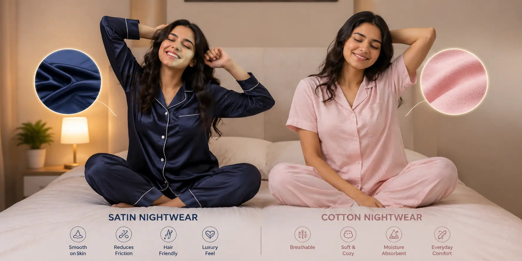 Satin vs. Cotton Which is Best for Nightwear