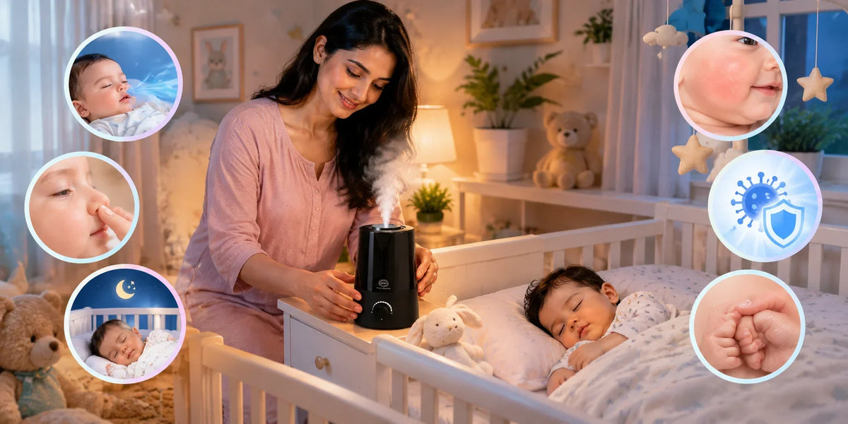 Humidifier placement in a baby's room