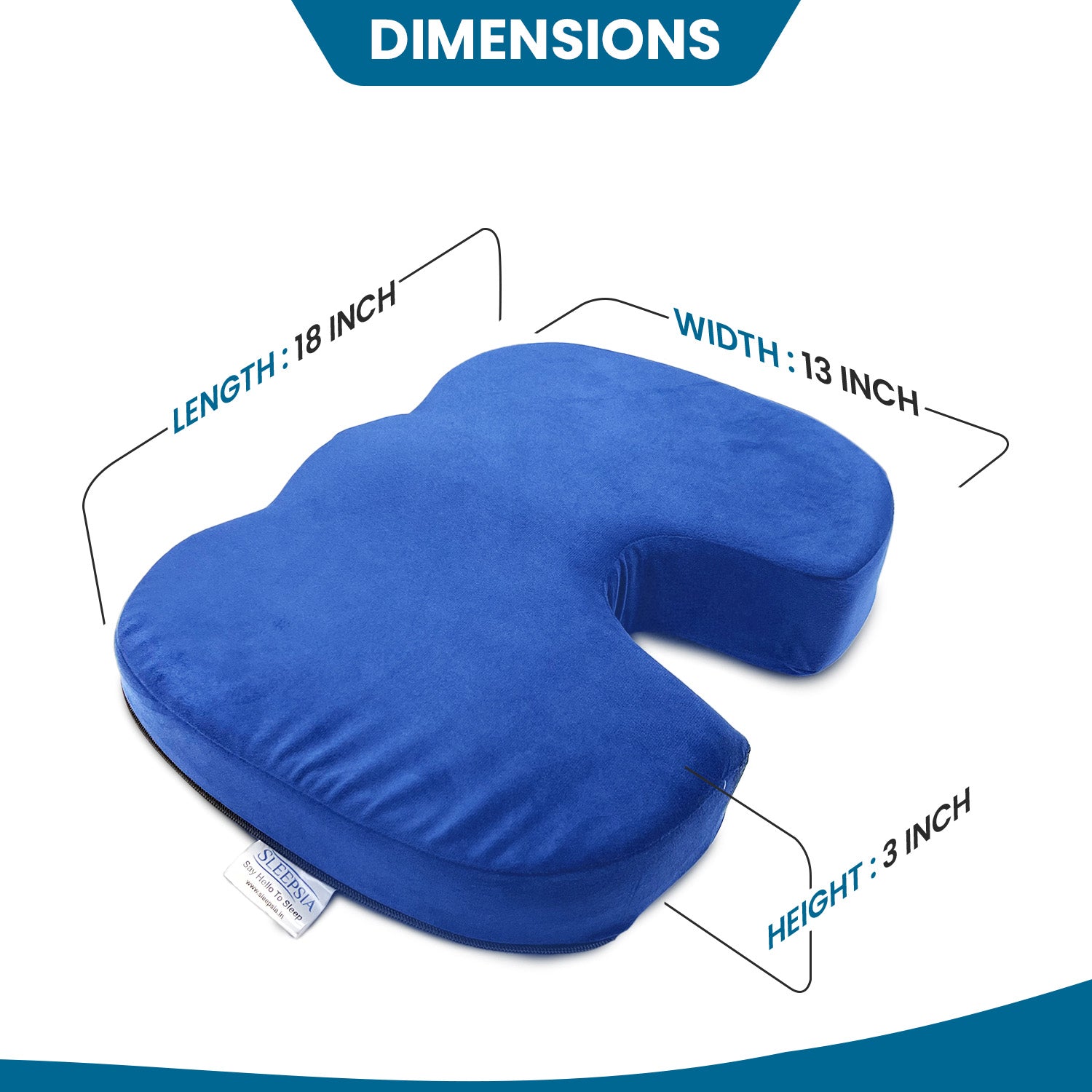 Orthopedic Memory Foam U-Shaped Coccyx Seat Cushion with Ventilated Cooling Gel for Tailbone, Sciatica & Back Pain Relief