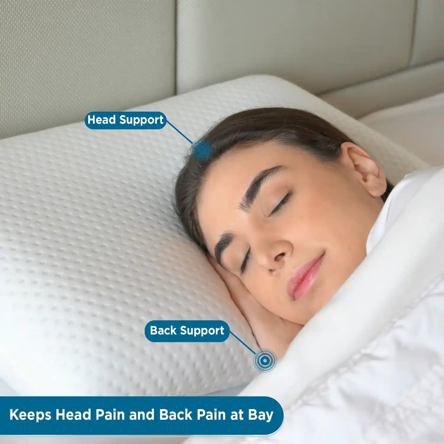 Memory foam pillow for back pain hot sale