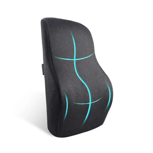 Memory Foam Lumbar Support Pillow for Office Chair Back Pain Relief & Spine Alignment