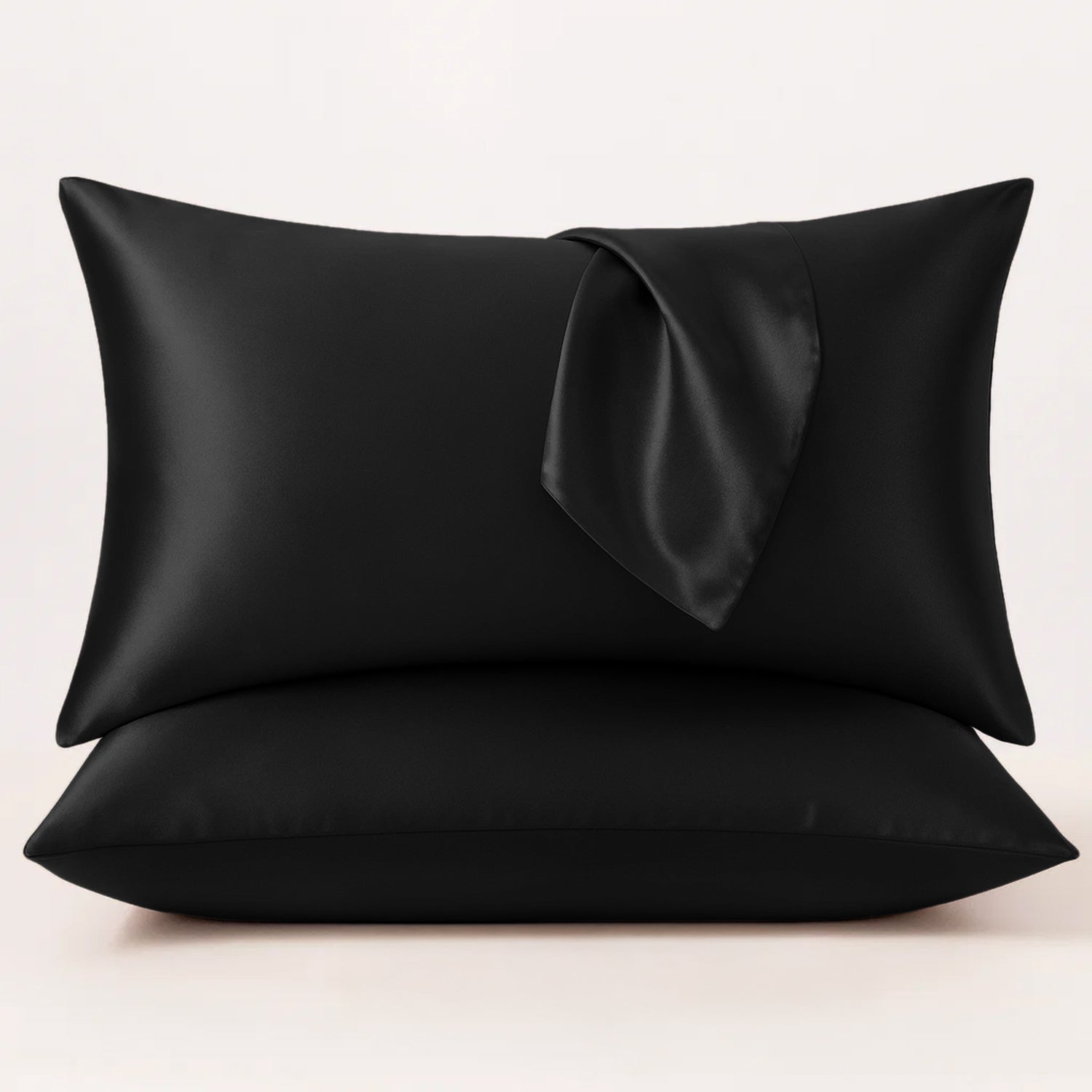 Satin Pillow Cover Black