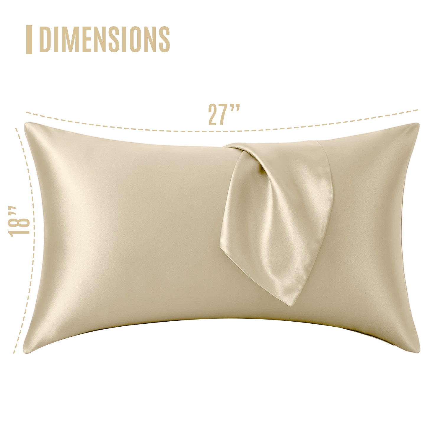 Satin Pillow Cover Beige