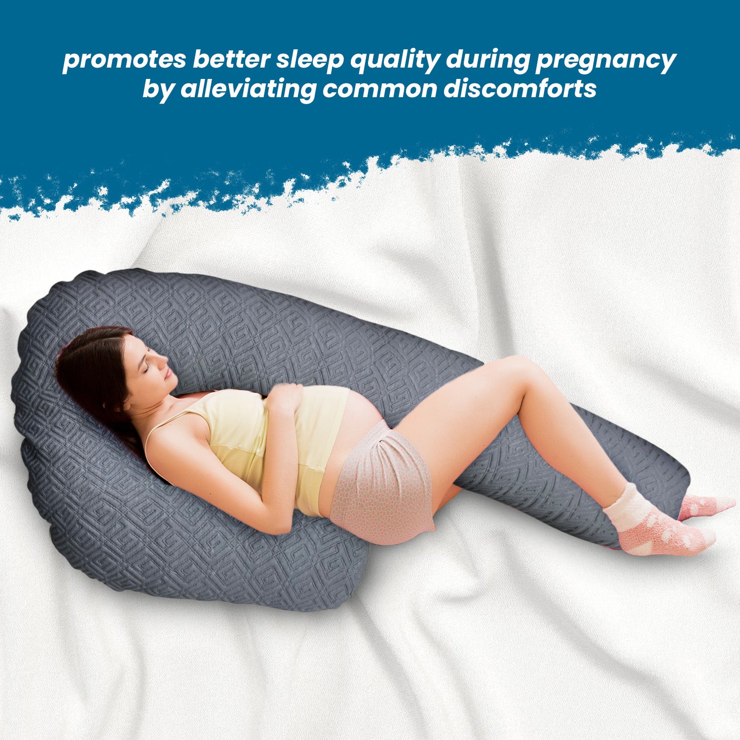 C Shaped Super-Soft Pregnancy Pillow