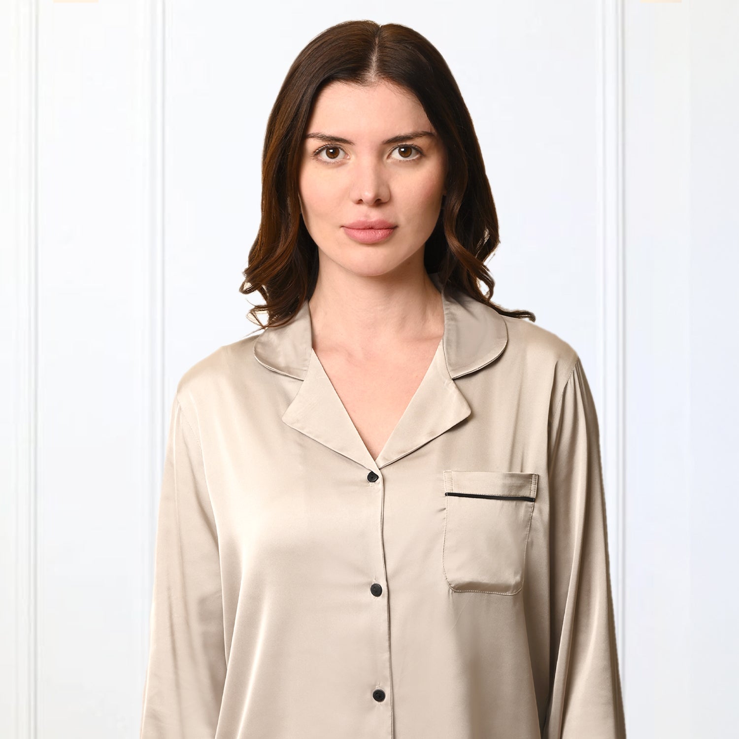 Sand Beige Satin