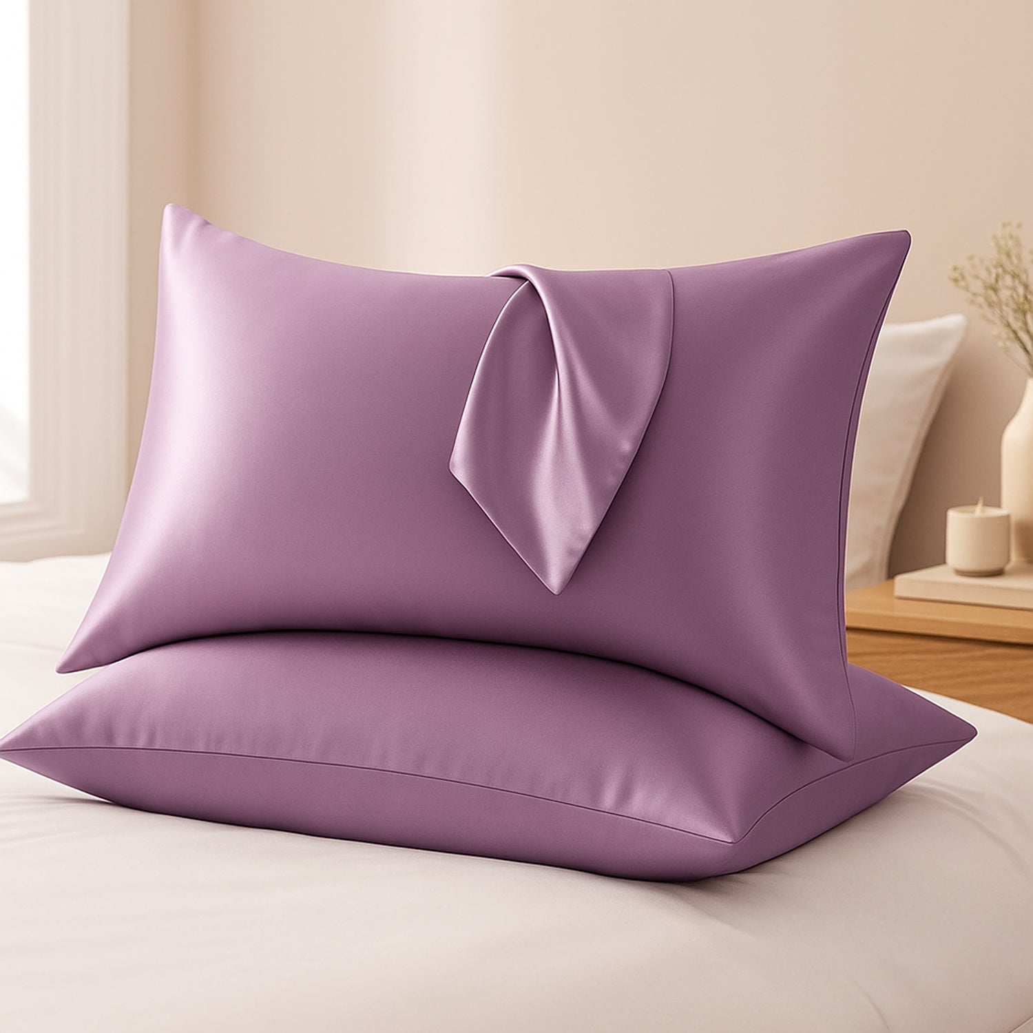 Satin Pillow Cover Rose Taupe