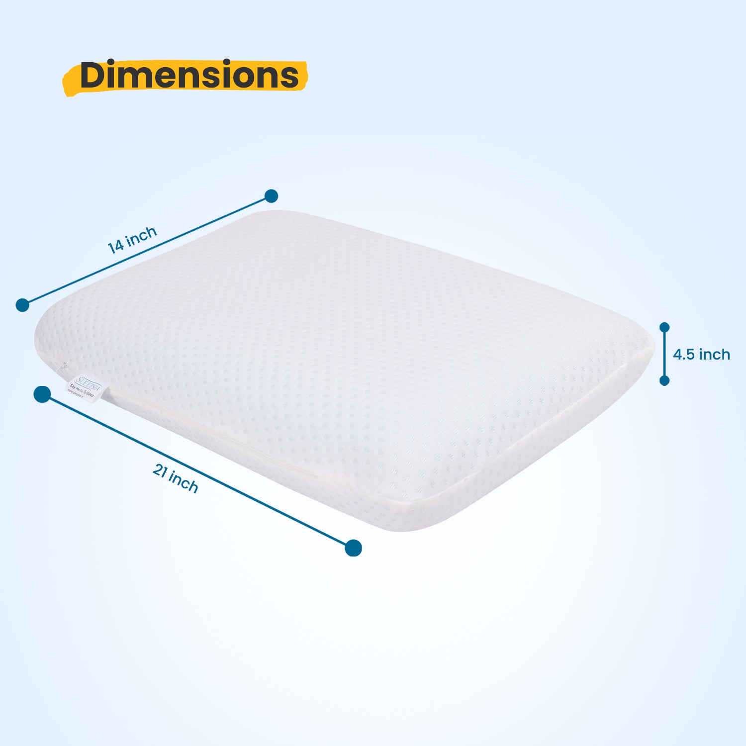 Small Standard Cooling Gel Memory Foam Pillow