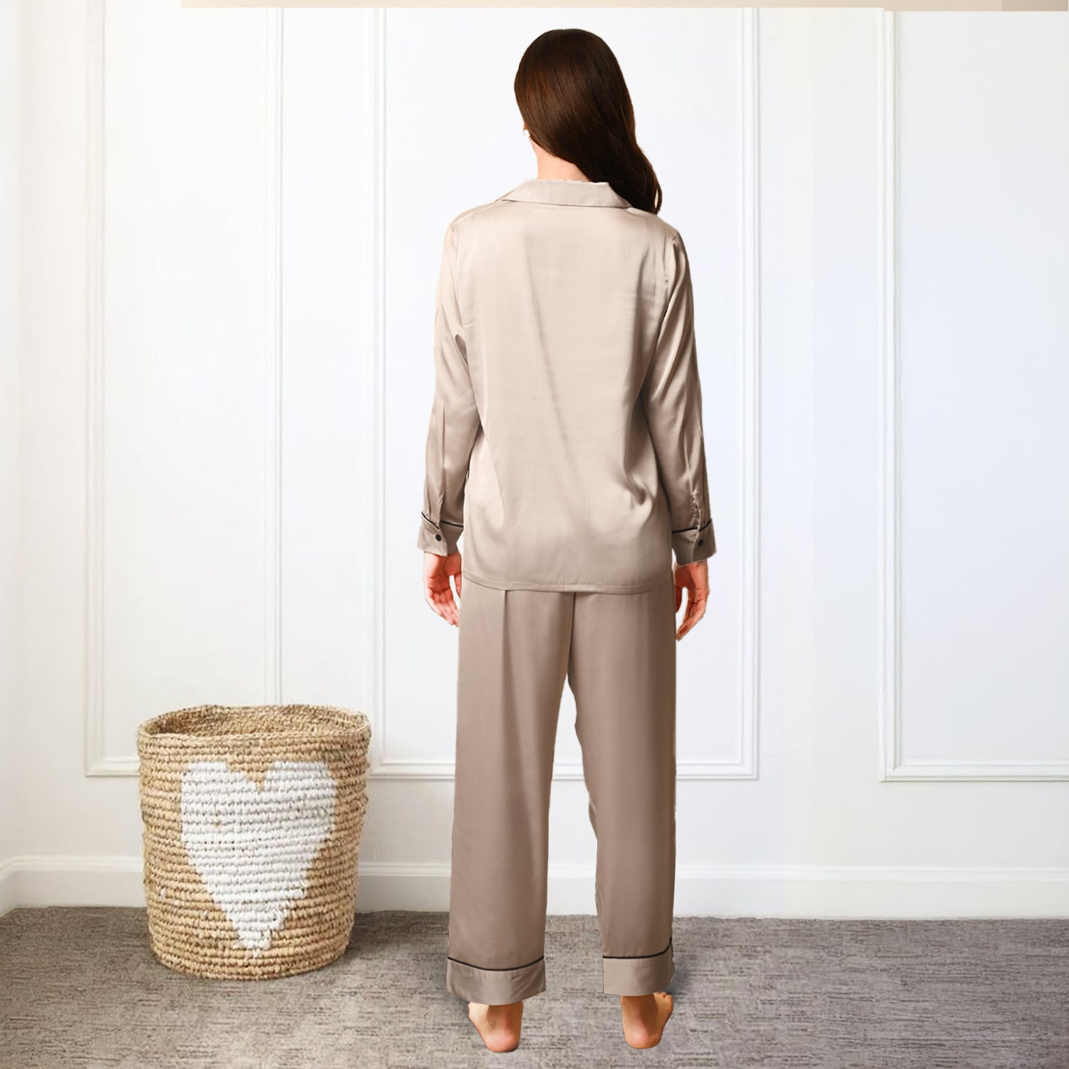 Sand Beige Satin