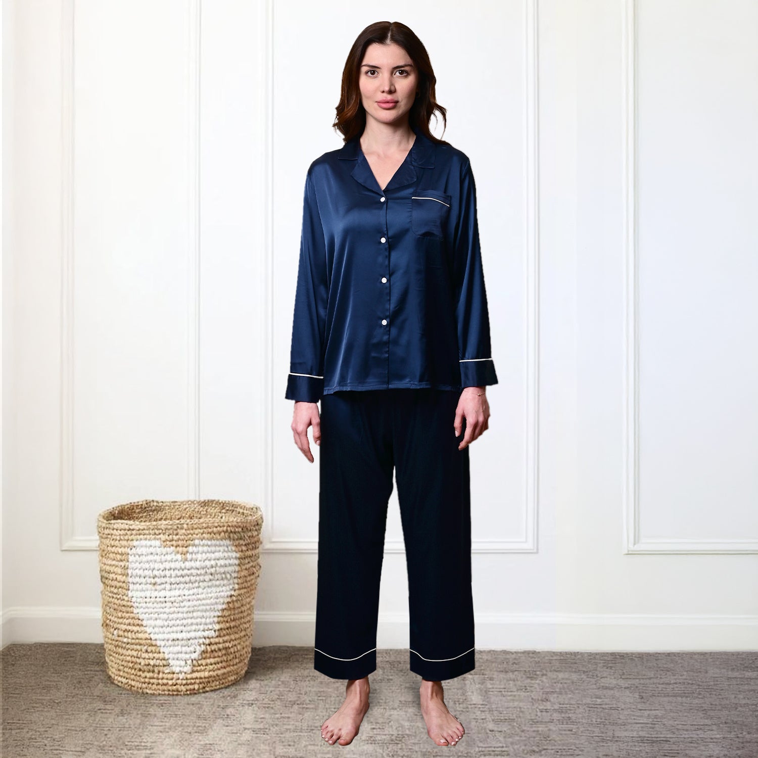 Navy Satin