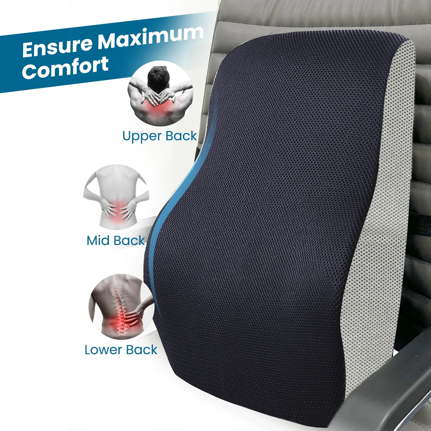 Back Pain Orthopedic Sofa Chair Pillow Lumbar Spine Support Office