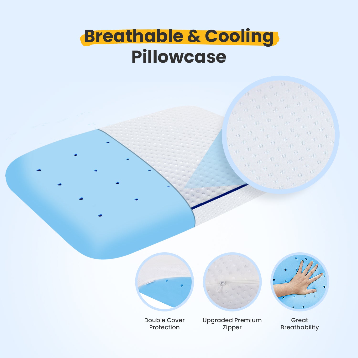 Small Standard Cooling Gel Memory Foam Pillow