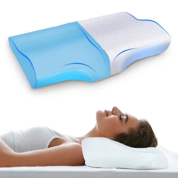Orthopedic Cooling Gel Memory Foam Cervical Pillow for Neck Pain