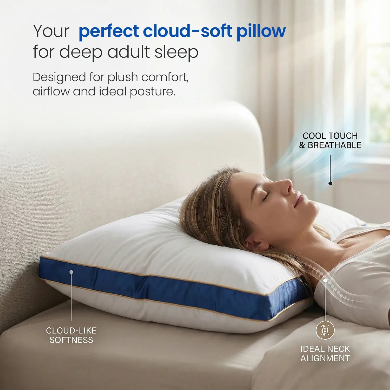 Family Pillow Set – Father, Mother & Kid Pillow (2 Microfiber + 1 Baby Pillow)