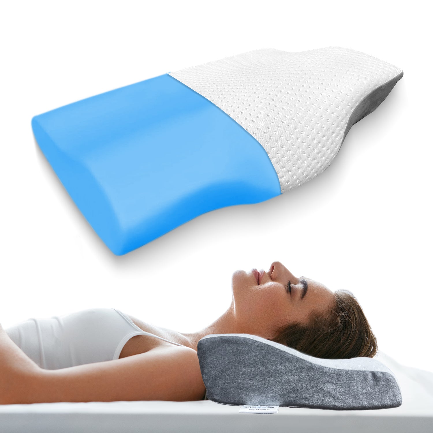 Sleepsia Memory Foam Cervical Pillow Sleepsia India Pvt Ltd