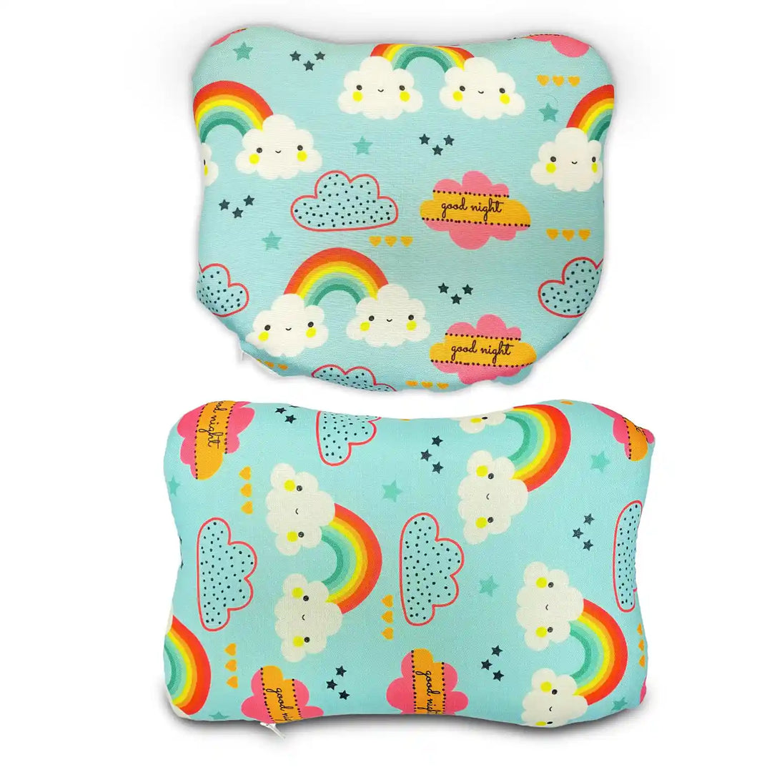 Kids Rainbow Pillow Combo for Soft Head Support, Sleep Comfort & Neck Alignment