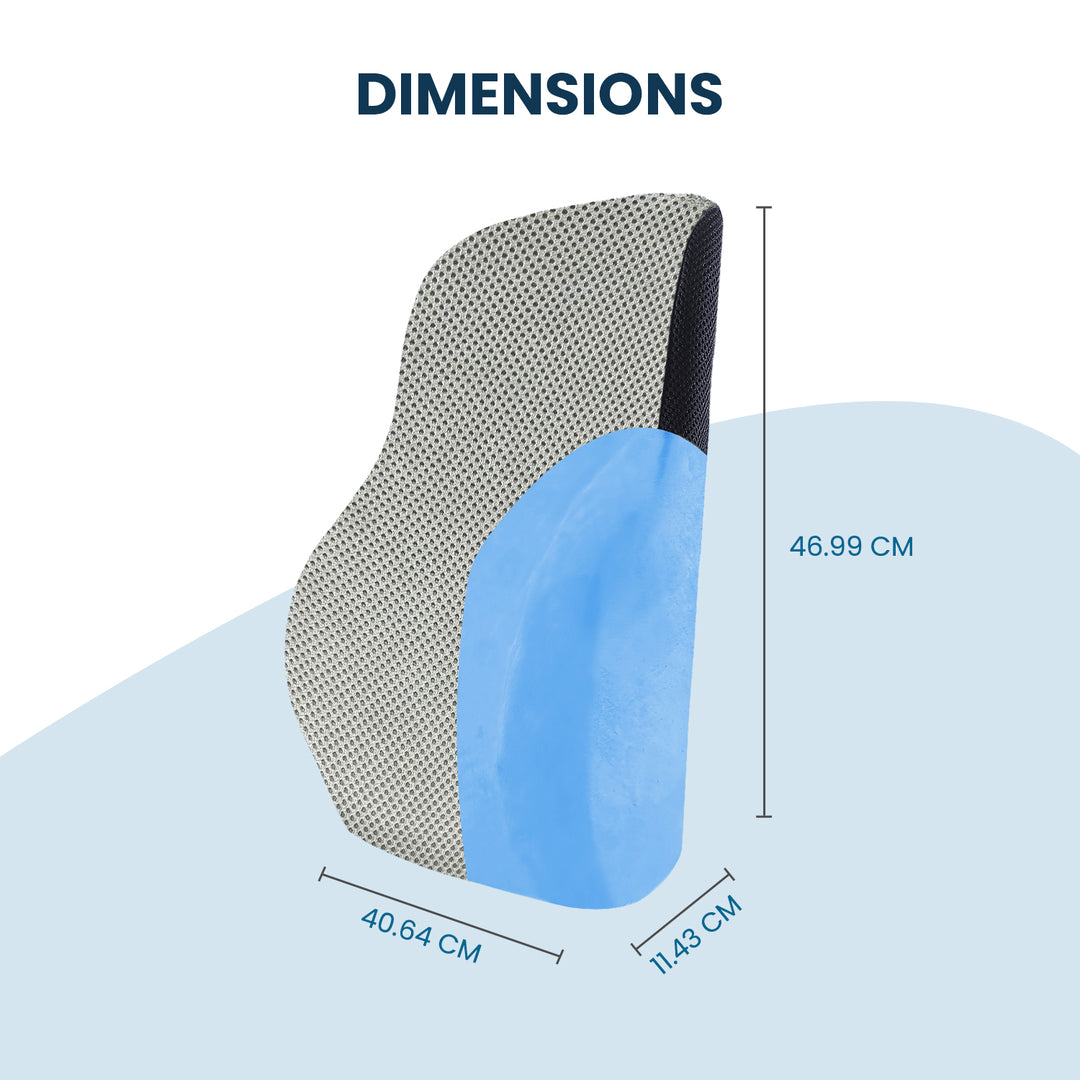 Cooling Gel Lumbar Support Pillow for Sweat-Free Back Support, Posture & Comfort