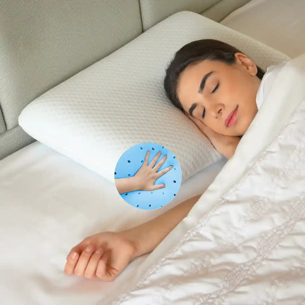 Ventilated Cooling Gel Orthopedic Memory Foam Pillow