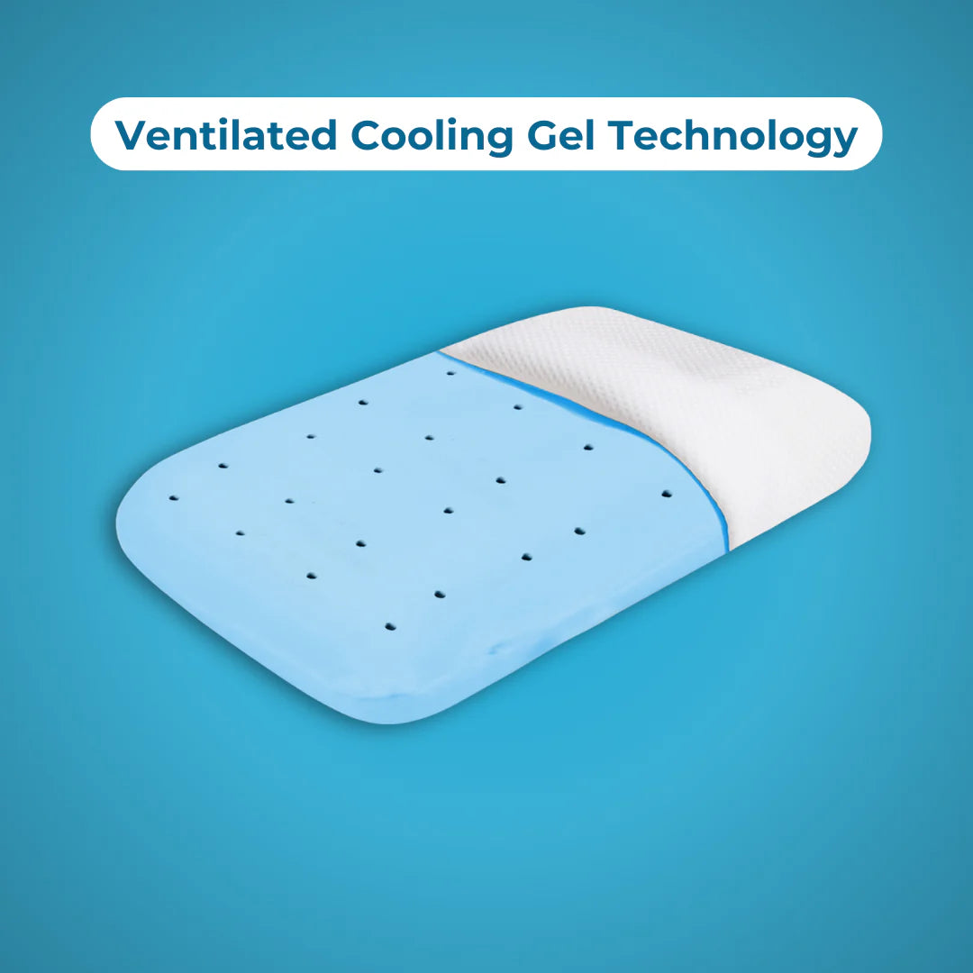 ventilated gel memory foam pillow