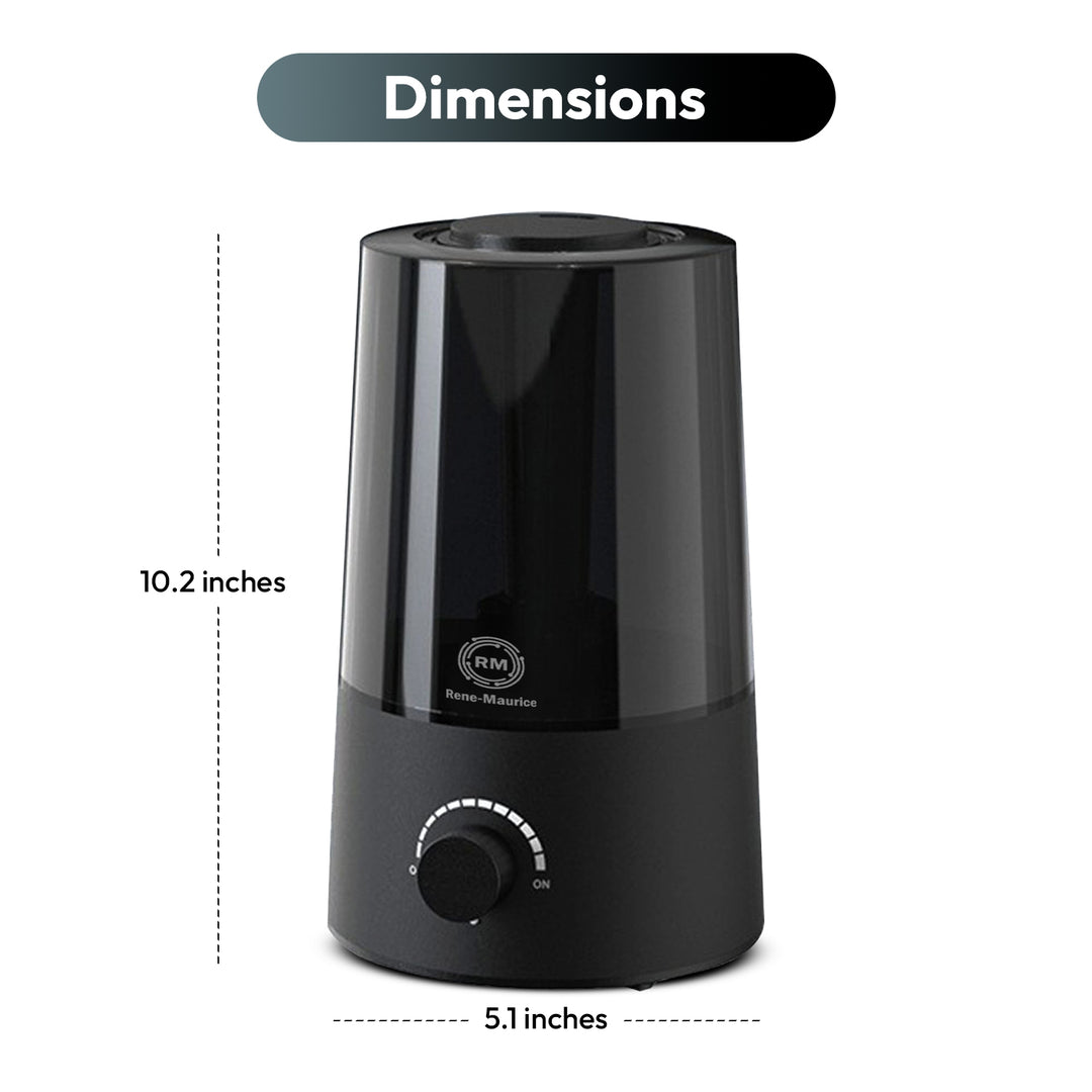Rene-Maurice Ultrasonic Humidifier for Room | Silent Air Humidifier