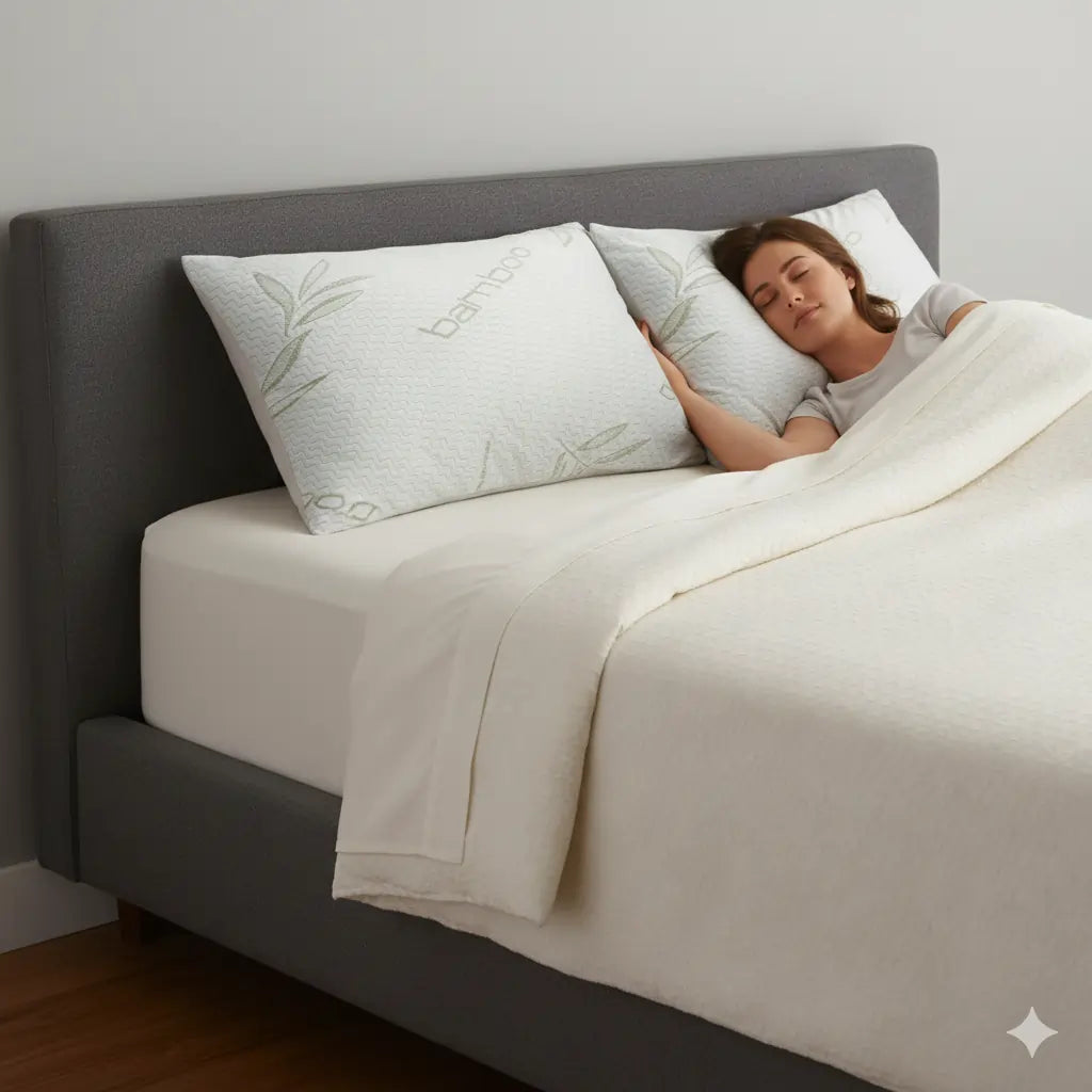 Bamboo Pillow with Memory Foam (Pack of 2)