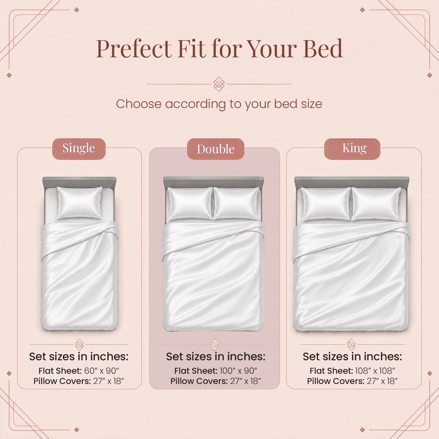 Champagne Waves Satin Bedsheet