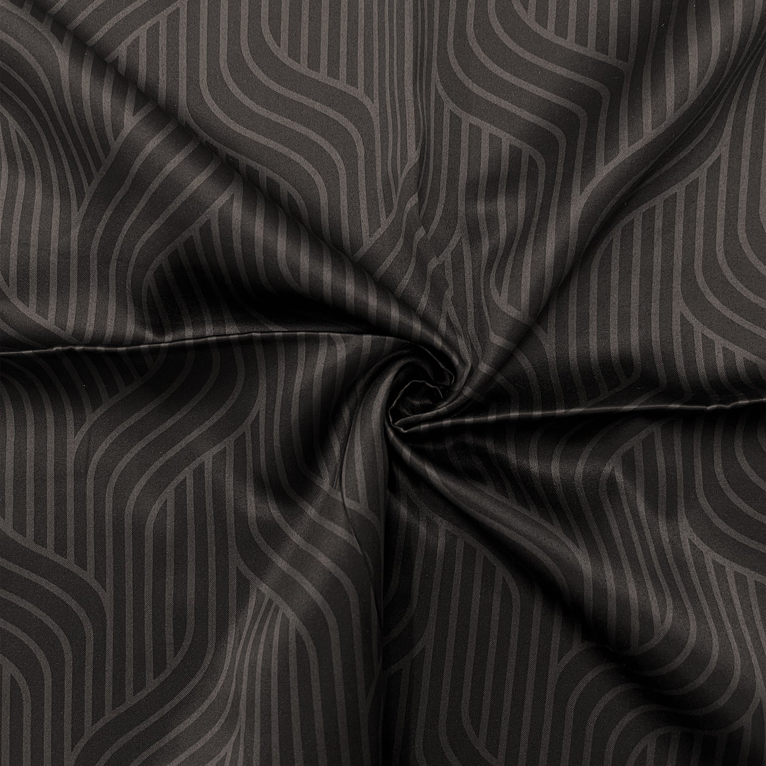 Cocoa Waves, 100% Satin Double Bedsheet, 300 TC with 2 Pillow Cover | Queen Size Bedsheets
